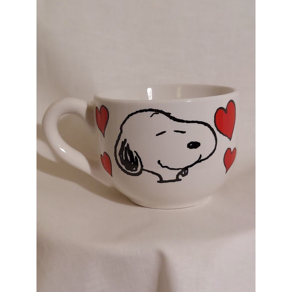 Snoopy And Woodstock Red Hearts Coffee Soup Mug Dan Dee International